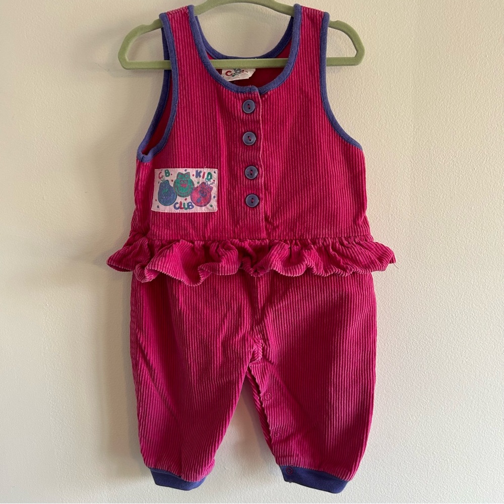 Vintage 90s Pink Corduroy Overalls